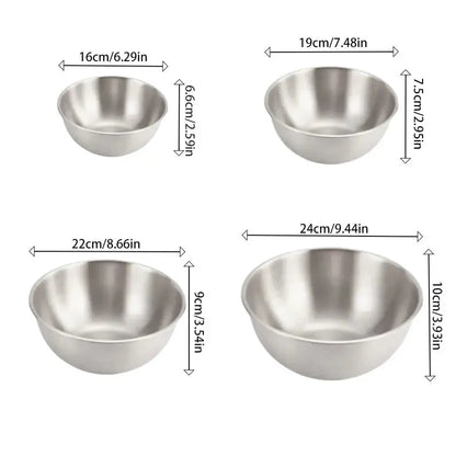 Stainless Steel Gold And Silver Salad Bowl Rice Noodles Lamian Noodles Bowl Hommart