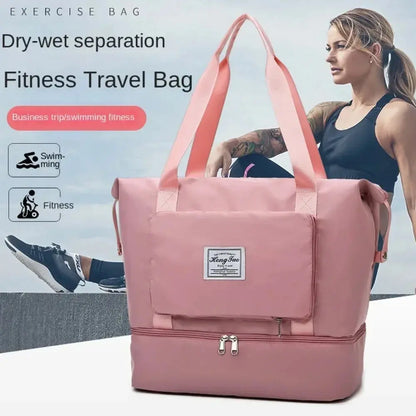 2024 Fashion Fitness Travel Bag Dry Wet Separation Folding Tote Bag Large Capacity Waterproof Outdoor Storage Bag Hommart