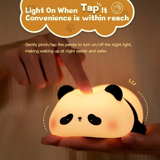 Panda Night Light, Rechargeable with Timer, Bedside Table Lamp, Hommart