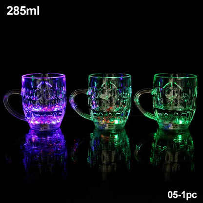 New LED Automatic Glowing Cup Flashing Cup Water Beverage Drinking Glass Party Decorative Supplies Hommart