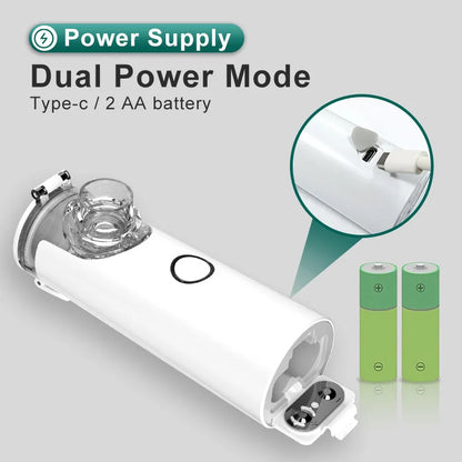 Medical Silent Ultrasonic Nebulizer Automizer Handheld Respirator Portable Asthma Humidifier