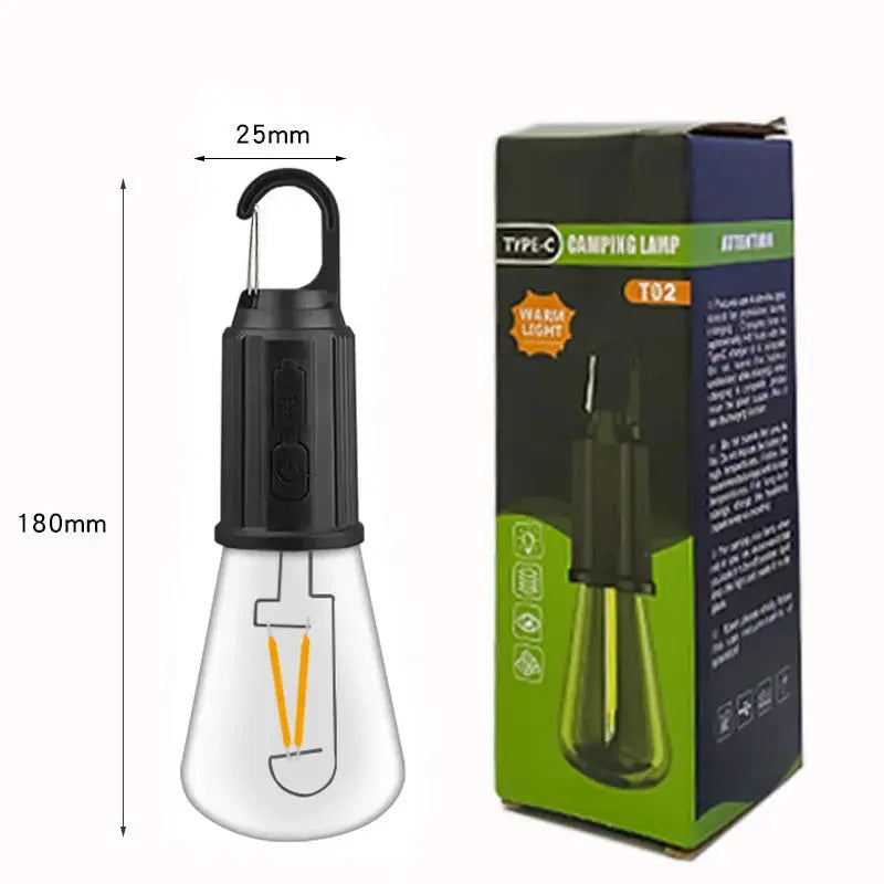 LED Camping Light Type-C USB Rechargeable Waterproof 400mAh 100LM Tent Light Hommart