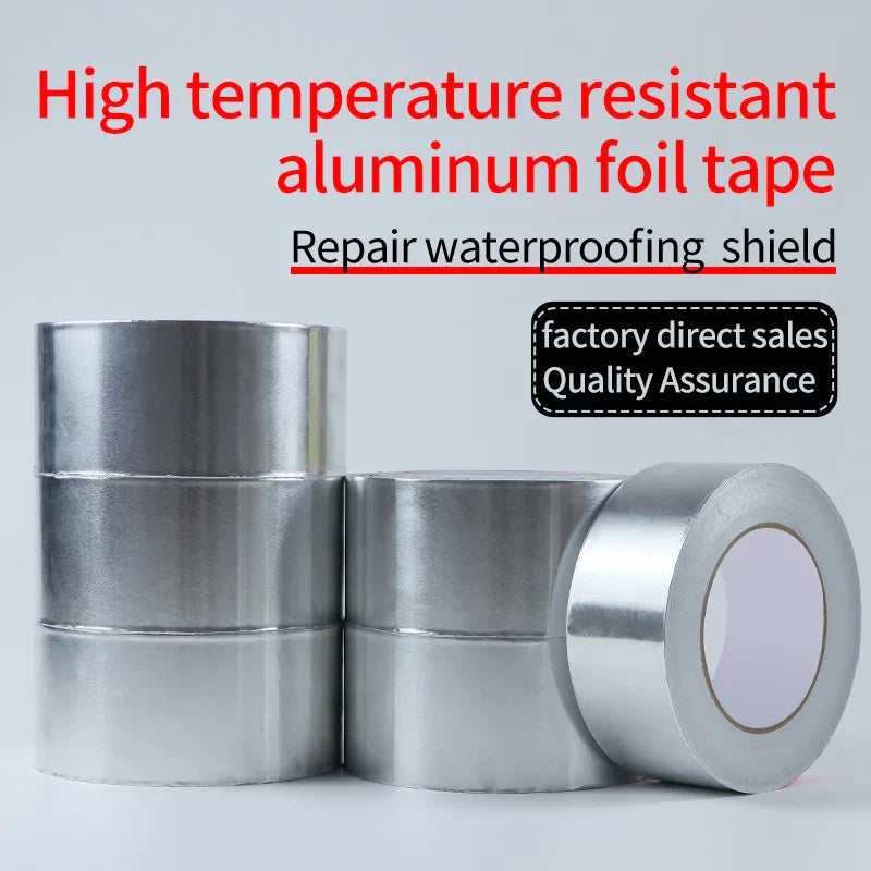 High temperature resistant aluminum foil tape, waterproof and oil-proof, flame-retardant