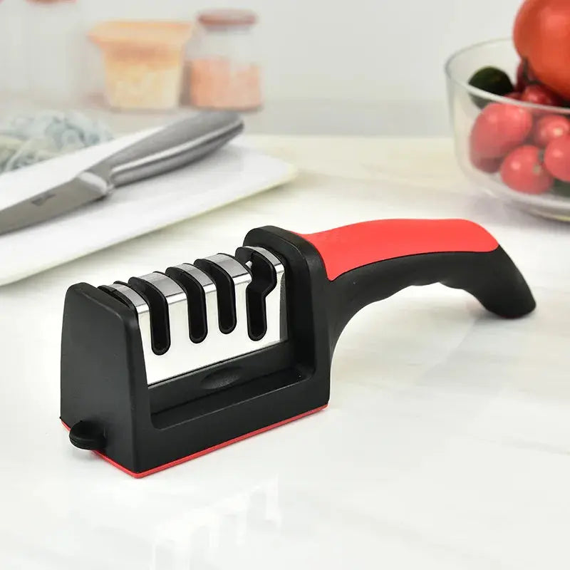 3-Stage Professional Knife Sharpener – Diamond, Tungsten Steel & Ceramic Sharpening Tool Hommart