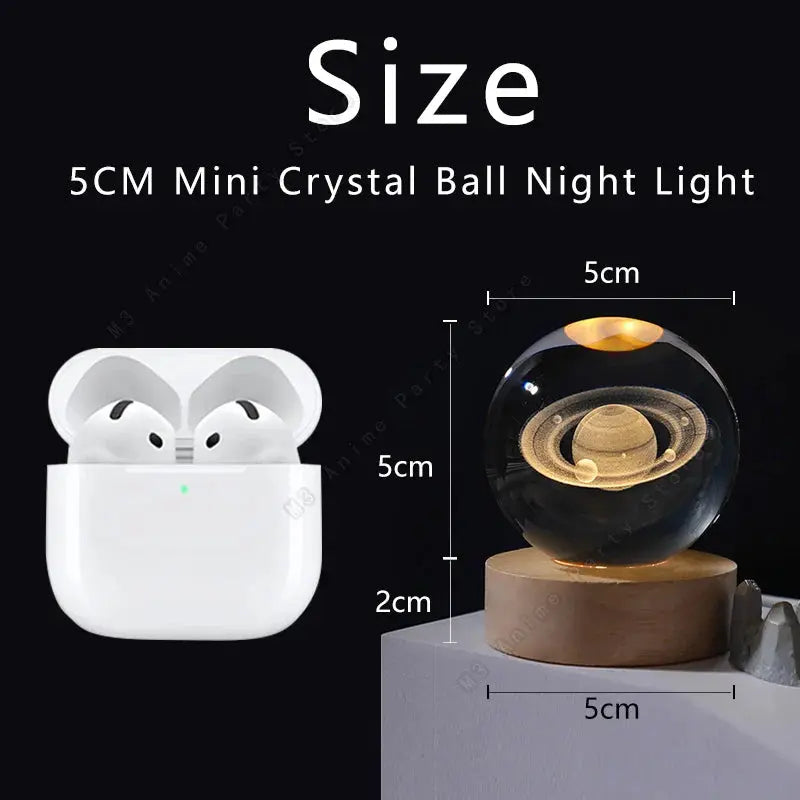 Unique 3D Crystal Ball Night Light Led Lamp 5 cm Homemart