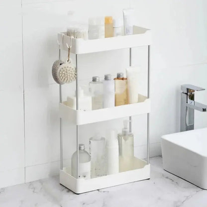 Space Saving Bathroom Storage Rack Multilayer Organizer for Toilet Vanity Cosmetics Standing Shelf with Easy Assembly Hommart
