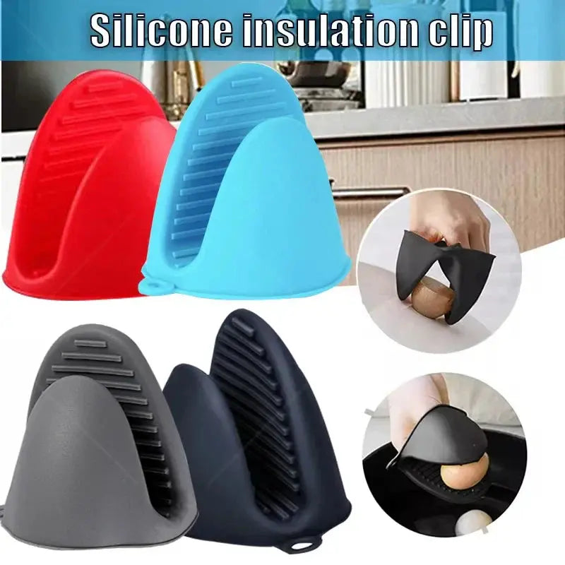 2PCS Oven Mitts Silicone Oven Glove Heat Resistant Pinch Mitts Anti Scalding Non Slip Gloves Hommart