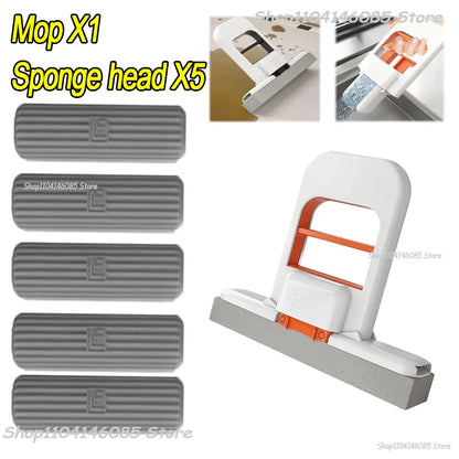 Mini Sponge Mop Hand-free Wash Mops Mini Portable Super Absorbent Mop