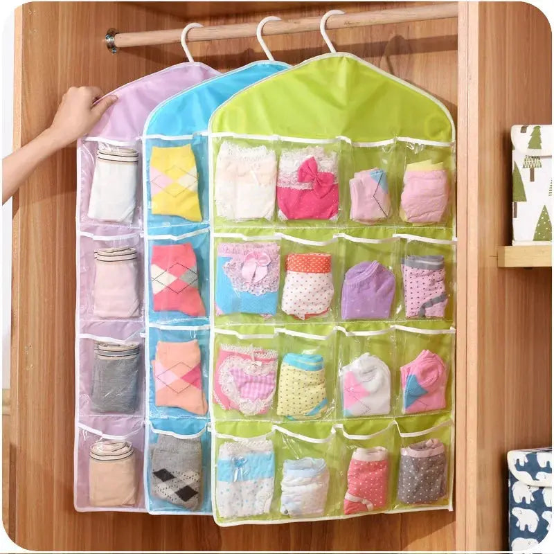 16Pockets WardrobePockets Clear Hanging Bag Hommart