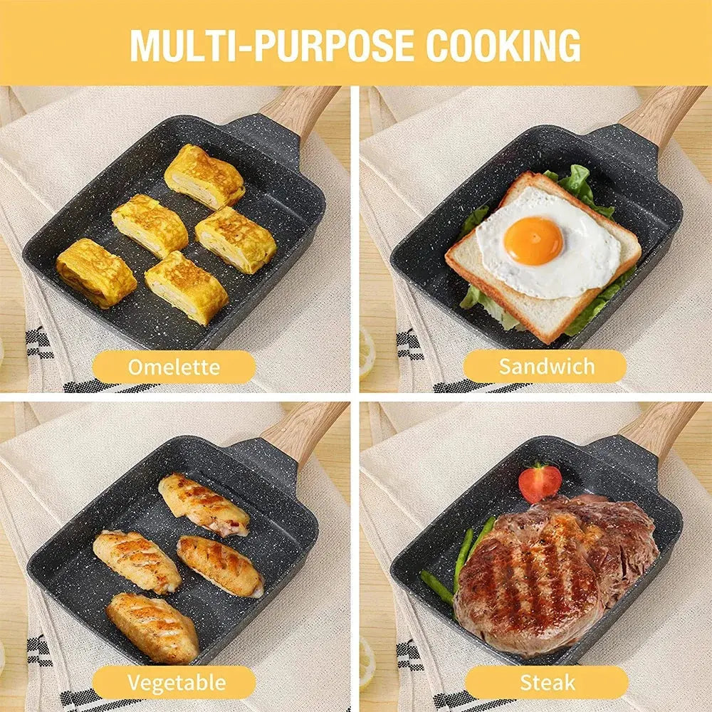 Nonstick Rectangular Pan Japanese Omelets Egg Roll Hommart