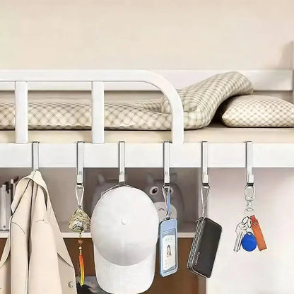 Stainless steel bedside cabinet door hook, student dormitory double hook, S-shaped hook, bathroom hanging clothes Hommart