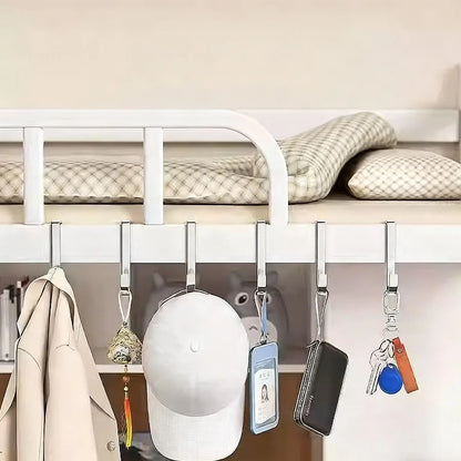 Stainless steel bedside cabinet door hook, student dormitory double hook, S-shaped hook, bathroom hanging clothes