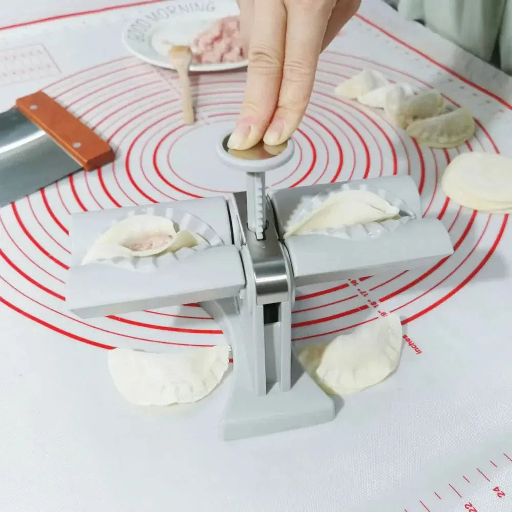 2x Dumpling Machine Kitchen Gadgets Make Two Dumpling Molds at Once Hommart