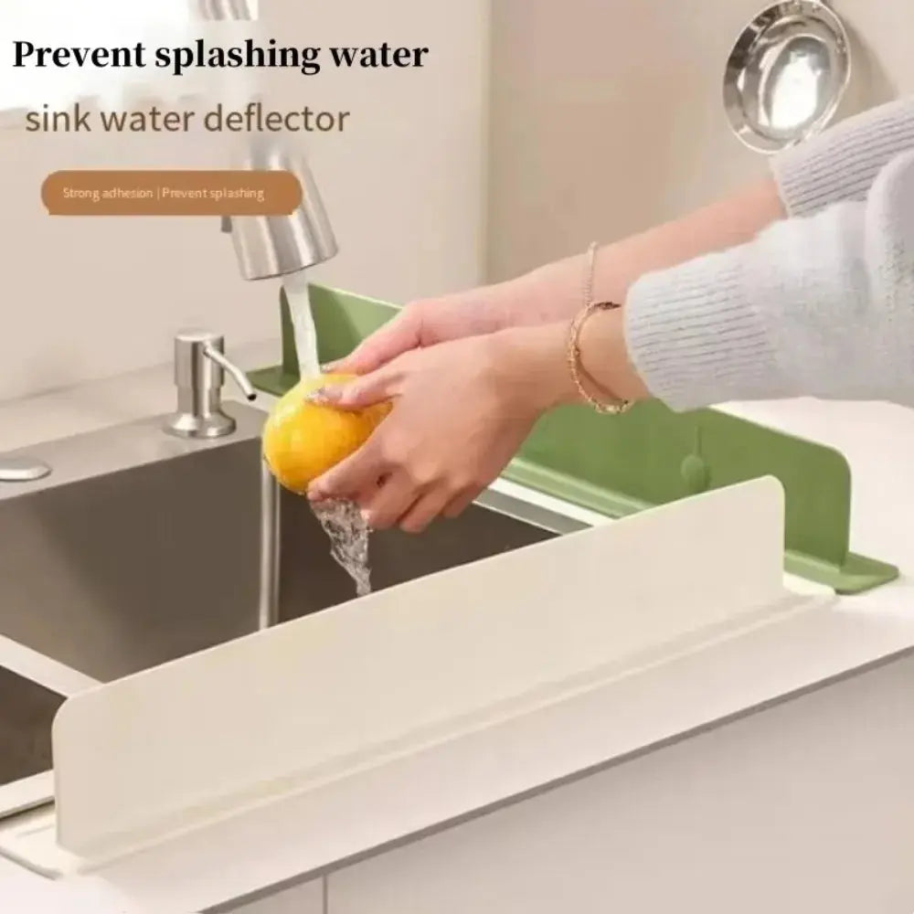 Silicone Sink Baffle Splash Guard Oil-Proof with Suction Cup Pool Water Baffle Bar Kitchen Supplies Hommart
