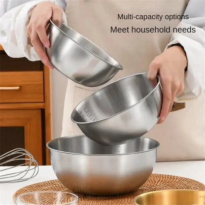 Stainless Steel Gold And Silver Salad Bowl Rice Noodles Lamian Noodles Bowl Hommart