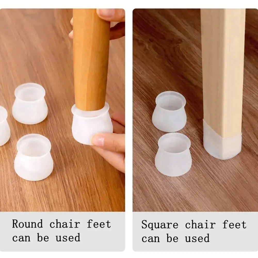 Universal Silicone Chair Leg Protectors Chair Floor Silicon Noise-Reducing Protectors Leg Hommart
