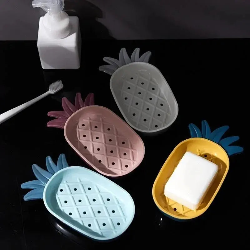 Creative Pineapple Shape Drain Soap Box Soap Storage Box Easy Clean Soap Dishes Holder Hommart
