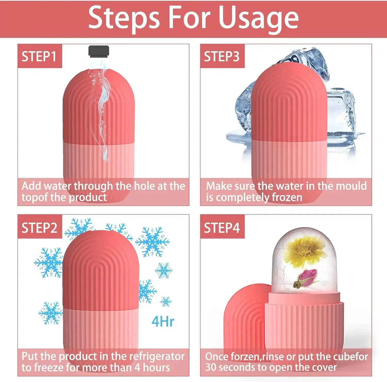 Silicone Ice Face Roller Contour and Shrink Pores Homemart