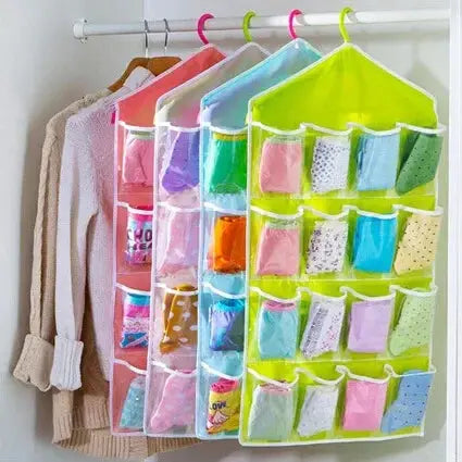 16Pockets WardrobePockets Clear Hanging Bag Hommart