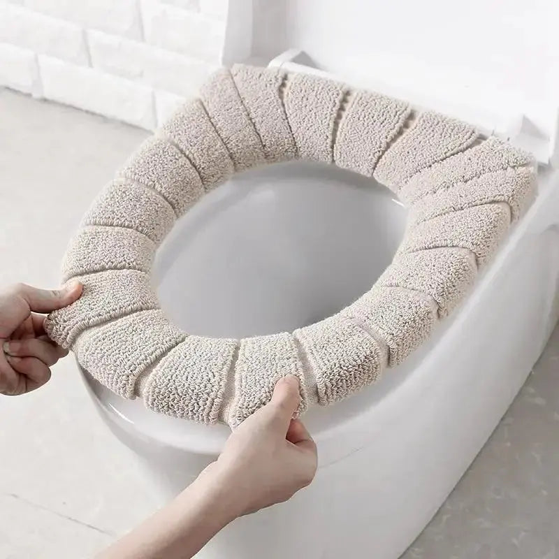 Toilet Seat Cover Warm Soft Acrylic Washable Mat Home Decor Closestool Mat Seat Case Hommart