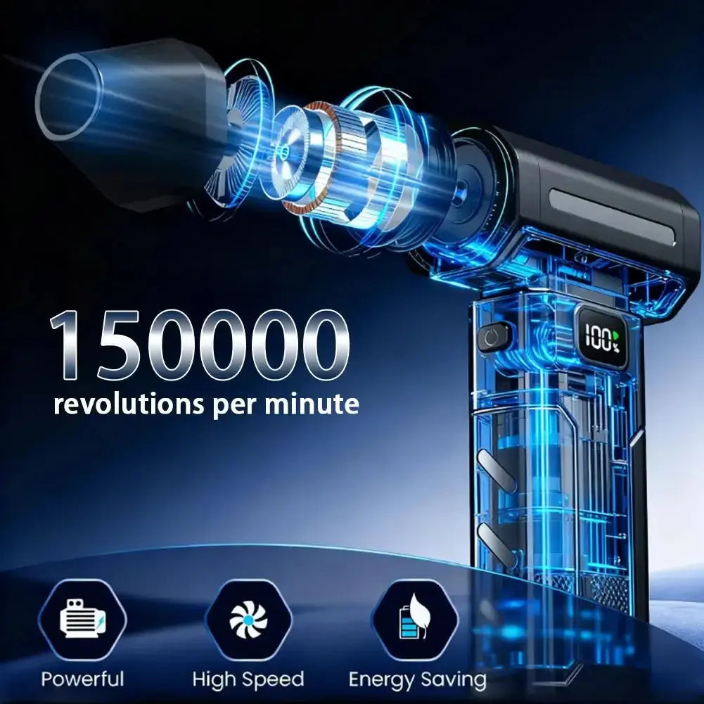 X8 Brushless Turbo Jet Fan Blower 150000RPM Powerful Electric Air Blower Vacuum Dust Cleaner Hommart