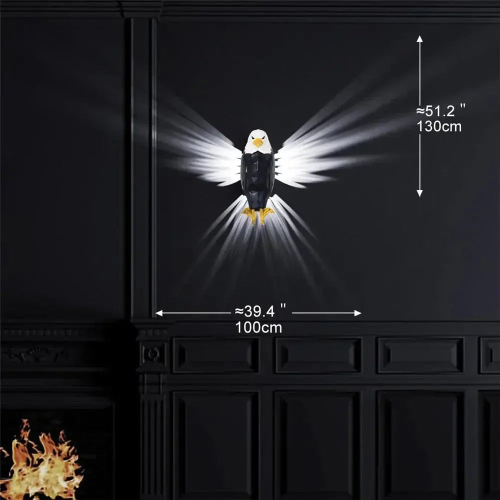 Creativity 3D Bald Eagle Wall Night American Eagle Night Light Decoration Wings of Light Hommart