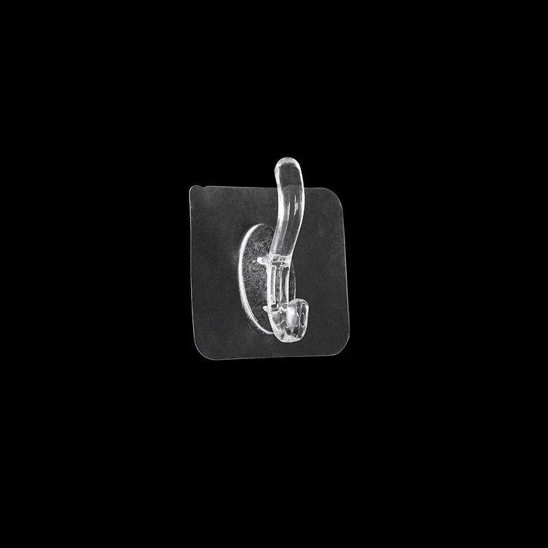 Transparent Strong Self Adhesive Hook Nail-free Wall Hook Kitchen Bathroom