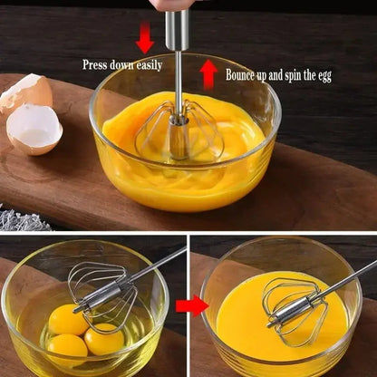 Kitchen Stainless Steel Whisk Hand Pressure Semi-automatic Hommart
