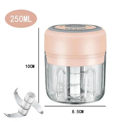 Electric Mini Garlic Chopper, 250ML Food Chopper Garlic Mincer USB, Hommart