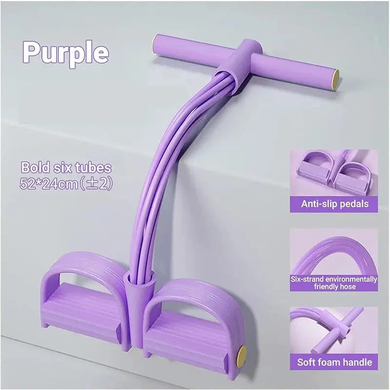 Resistance Band Multi Function Tension Rope Fitness Bands 6 Tube Elastic Yoga Pedal Puller For Sports Exercises Hommart