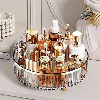 New Transparent Makeup Organizers with 360 Degree Rotation Storage Shelf Homemart