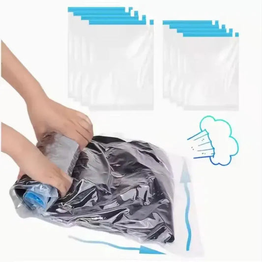 5 Pack Vacuum Compression Bags for Travel-Reusable Space Saving Storage Hommart