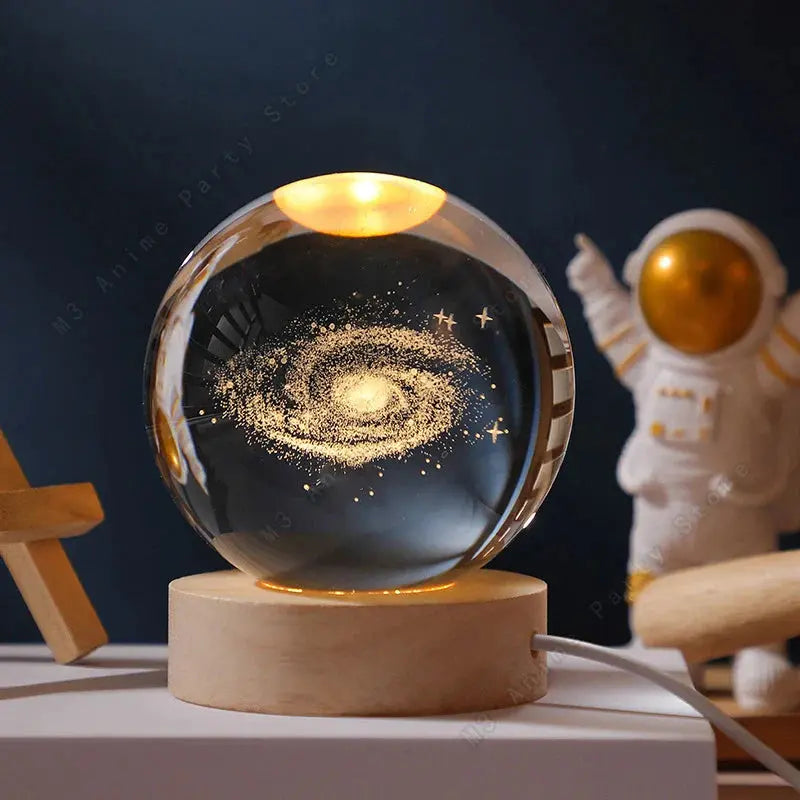 Unique 3D Crystal Ball Night Light Led Lamp 5 cm Homemart