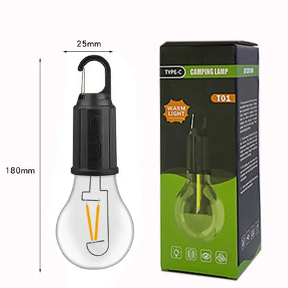 LED Camping Light Type-C USB Rechargeable Waterproof 400mAh 100LM Tent Light Hommart