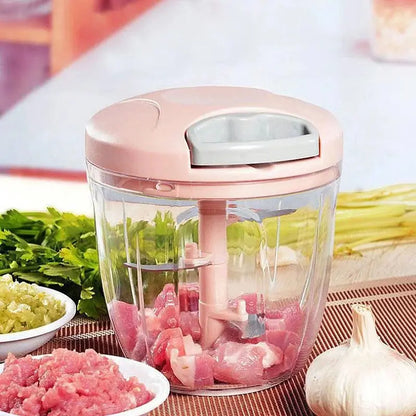 Manual Meat Mincer Garlic Chopper Rotate Garlic Press Crusher Hommart