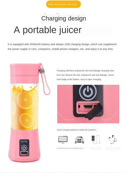 Mini Electric Juicer USB Charging Smoothie Milkshake Maker Hommart