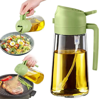 2 in 1 Oil Dispenser-Oil Sprayer,Oil Sprayer for Cooking,Food-grade 470ML Hommart