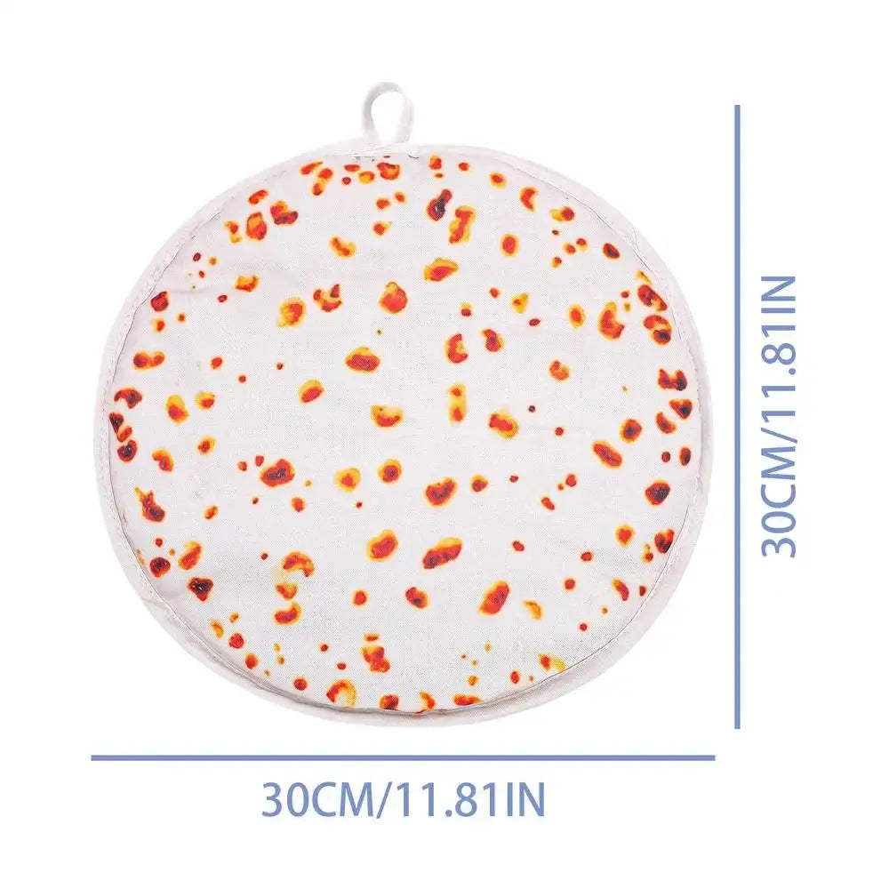 Microwaveable Tortilla Warmer 1PC Thermal Fabric Holder for Naan Bread, Pizza, Taco, Home Party & Family Meals Hommart