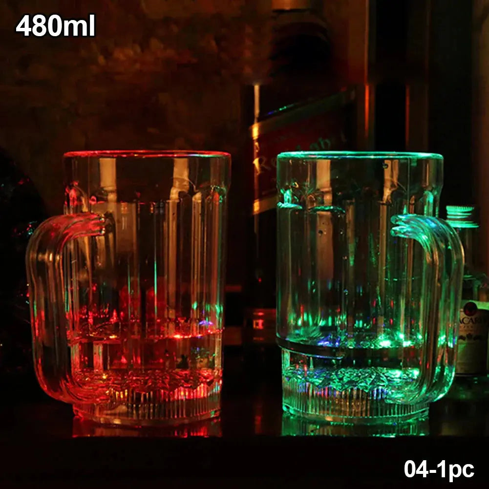 New LED Automatic Glowing Cup Flashing Cup Water Beverage Drinking Glass Party Decorative Supplies Hommart