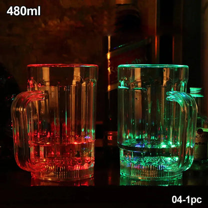 New LED Automatic Glowing Cup Flashing Cup Water Beverage Drinking Glass Party Decorative Supplies Hommart