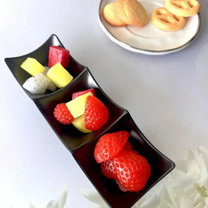 1pc-Black Melamine Sauce Dishes Kitchen Tableware Cuisine Seasoning Plate Hommart