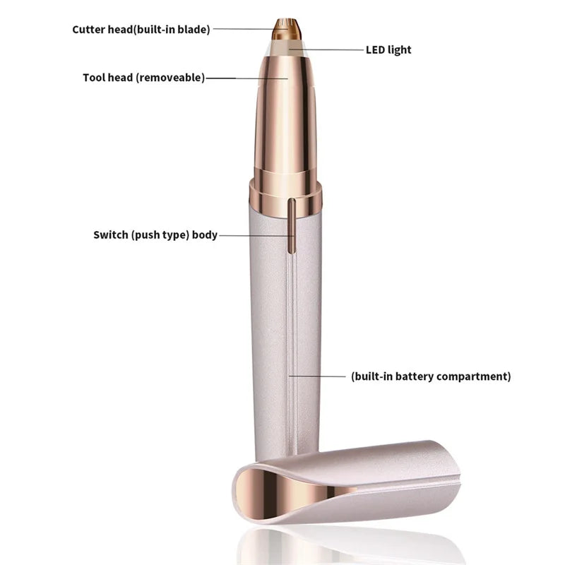 Electric Eyebrow Trimmer USB Charger Security Hair Removal Eye Brow Epilator Shaper Shaver