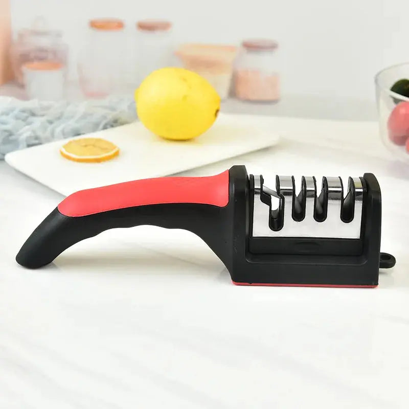 3-Stage Professional Knife Sharpener – Diamond, Tungsten Steel & Ceramic Sharpening Tool Hommart