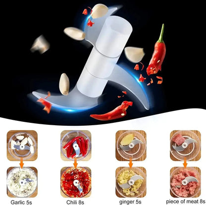 Electric Mini Garlic Chopper, 250ML Food Chopper Garlic Mincer USB, Hommart