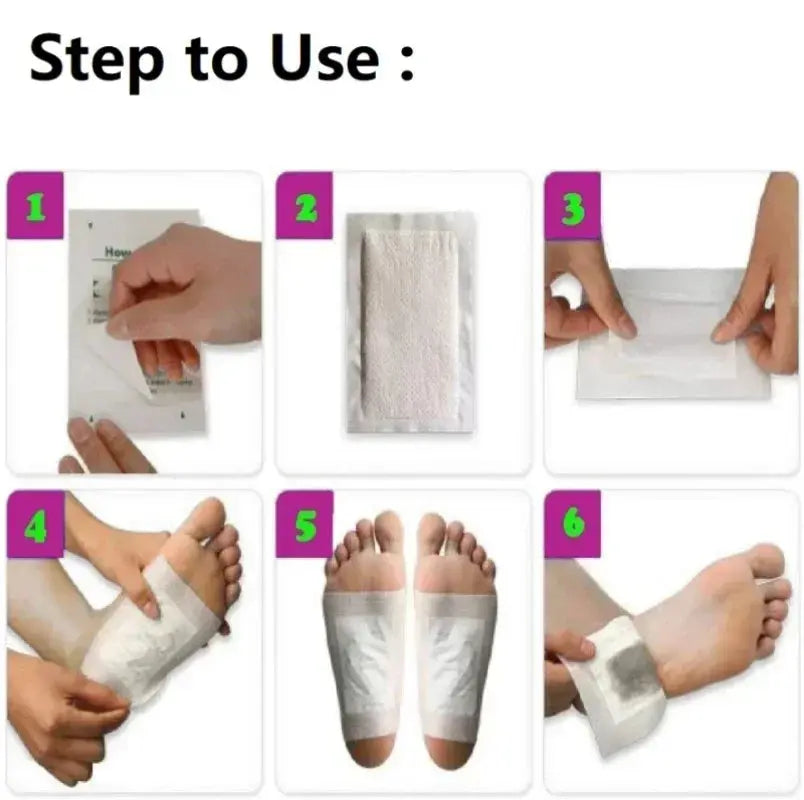 Kinoki Cleansing Detox Leg Healthy Herbal Pads 10pcs Hommart