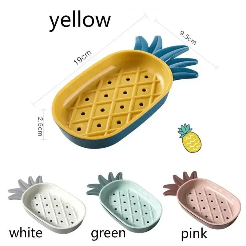 Creative Pineapple Shape Drain Soap Box Soap Storage Box Easy Clean Soap Dishes Holder Hommart