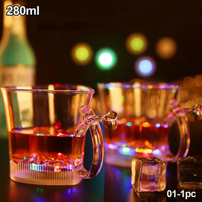 New LED Automatic Glowing Cup Flashing Cup Water Beverage Drinking Glass Party Decorative Supplies Hommart
