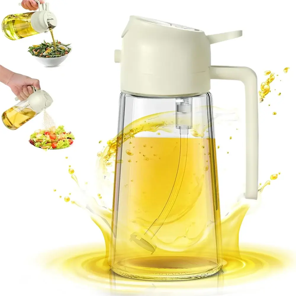 2 in 1 Oil Dispenser-Oil Sprayer,Oil Sprayer for Cooking,Food-grade 470ML Hommart