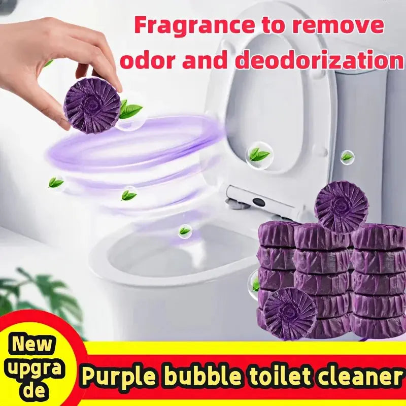 Purple Multi-Function Cleaning Tablets, Automatic Toilet Cleaning Tablets Hommart