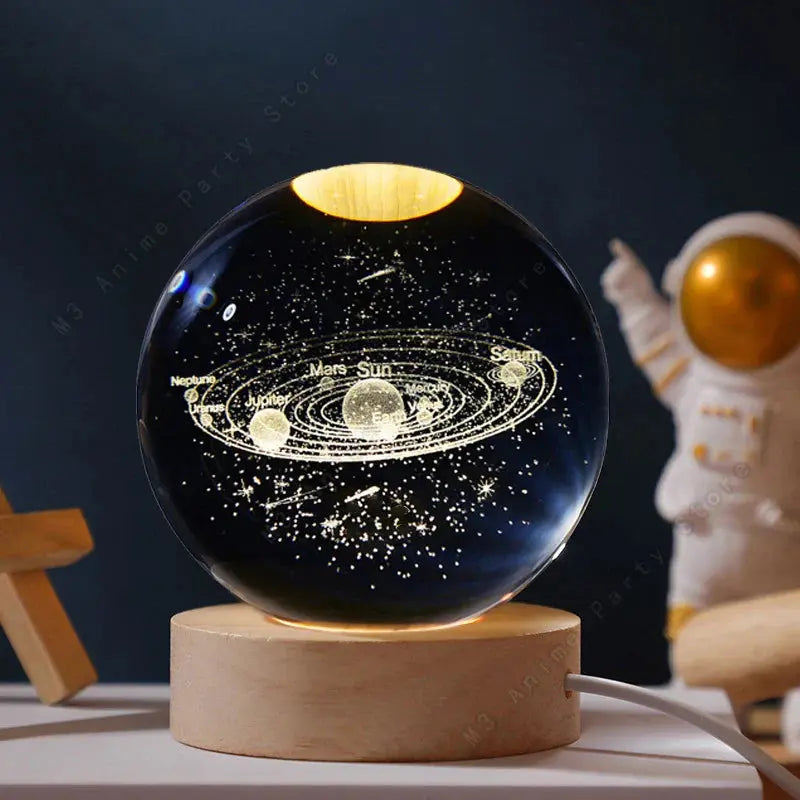 Unique 3D Crystal Ball Night Light Led Lamp 5 cm Homemart